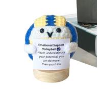 Peluche de soutien motivant | Boule tricotée à la main avec citation inspirante - Jolie balle de soutien de motivation avec citation inspirante pour la maison, le lieu de travail, le bureau