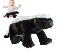 Peluche De Tejón De Miel - Animal Salvaje, Juguete African Suave | Simulación Realista De Tejón De Pie, Adorable Figure Décorative De Peluche, Cadeau Éducatif De Vida Silvestre Para La Decoración De