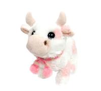 Peluche de vache - Jouet électronique pour animal de compagnie | Figurine de veau qui marche avec des sons de queue qui remue - Compagnon d'apprentissage éducatif pour les | Accessoire de jeu