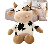 Peluche de vache - Peluche PP Os de 11,81 pouces | Animal en peluche de vache mignon | Cadeau d'anniversaire du Nouvel An conçu comme décoration de coussin de pour les filles