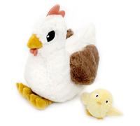 Déglingos Peluche Pioupiou Maman et Bébé Les Ptipotos Blanc 32 cm