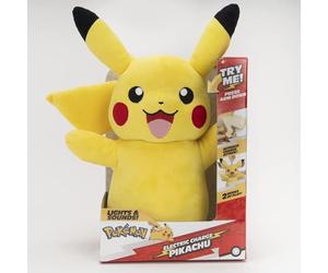 Peluche Deluxe Pikachu - JAZWARES - Jazwares PKW2365 - 27,9 cm - Sons et lumières - Réactions uniques