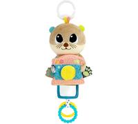 Peluche d'éveil sensoriel - Lamaze - Arty La Loutre - Miroir - Sons amusants - Attache multifonctionnelle