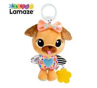 Peluche d'éveil sensoriel - Lamaze - Lovey Le Chien - Couleurs vives - 0 à 6 mois - Attache multifonctionnelle