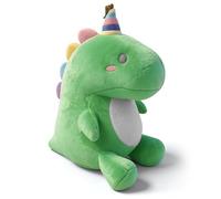 Peluche Dinosaure, Doudou Dinosaure Vert 25 Cm, Coussin Peluche Enfant Kawaii, Jouet Tout Doux pour Bébé Fille Garçon, Cadeau Anniversaire Noël