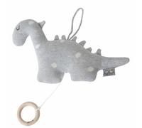 Veilleuse musicale en tricot de coton- DINO gris