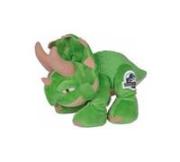 Peluche Dinosaure Triceratops Vert 26 Cm - Dino Tyrannosaure - Doudou Enfant - Jurassic World - Nouveaute