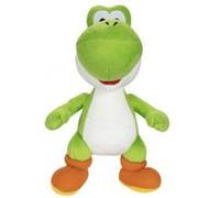 Peluche dinosaure yoshi 28 cm - set doudou super mario classique enfant + 1 carte tigre - dino vert et blanc