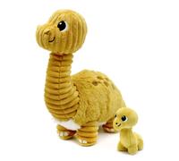 Peluche Diplodocus Maman Et Son Bébé Jaune TU