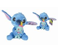 Disney Peluche Stitch avec Souillon Blanc - Lavage à la main uniquement