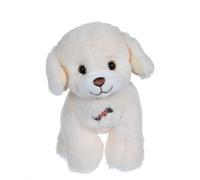 Peluche - dogz & kats sonores 18 cm - chien blanc TU