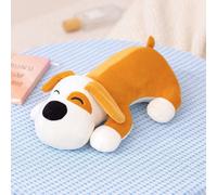 Peluche Douce Et Mignonne Pour Chien Papa, Poupée Chiot, Poupée Pour Enfants, Poupée Marionnette Réconfortante Chien Couché Brun - 26 Cm (0,1 Kg)