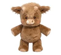 Peluche douce Highland - Coton PP | Peluche des hautes terres qui courent, adorable animal et peluche poilue de vache pour soulager le stress et soutenir les émotions