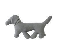 Peluche en coton bio doudou chien teckel gris TU
