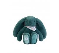 Doudou et Compagnie - Peluche Lapin Fleurette Eucalyptus 35 cm - Ultra douce vert foncé