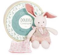 Peluche Doudou et Compagnie Botanic Lapin avec doudou Rose Rose G