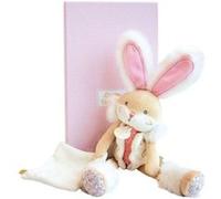 Peluche Doudou et Compagnie Lapin de Sucre Rose Rose G