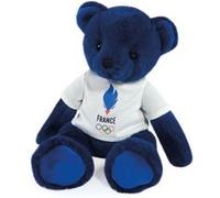 Peluche Doudou et Compagnie Ours de équipe de France Bleu JO Paris 2024 Bleu G