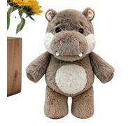 Peluche Doudou Hippopotame Douce et Rembourrée 45 cm Peluche Douce | Hippo Décoratif Pour Maison Bureau Chambre Salon Salle d'Étude Canapé Divan Lit Voitur Brun