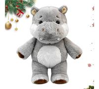 Peluche Doudou Hippopotame Douce et Rembourrée Jouet Interactif Mignon et | Hippo Décoratif Pour Maison Bureau Chambre Salon Salle d'Étude Canapé Divan Lit Voiture Intérieu Gris