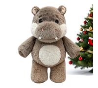 Peluche Doudou Hippopotame Douce et Rembourrée Jouet Interactif Mignon et | Hippo Décoratif Pour Maison Bureau Chambre Salon Salle d'Étude Canapé Divan Lit Voiture Intérieu Brun