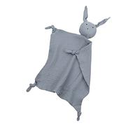 Peluche Doudou Lapin Plat, Coton Couverture de bébé, Jouet bébé doudou lapin Super Doux, Mignon Lapin Mousseline de Coton Couverture de sécurité pour bébé Nouveau-né pour Tenir et Câliner, 45cm×52cm