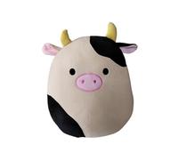 Peluche doudou mignonne en forme de vache noire et blanche, 20cm