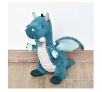Peluche Dragon Emeraude 40 cm - Histoire d'Ours - Peluche - Bleu - Mixte - Enfant
