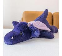 Peluche Dragon Grande 60cm 1.8kg Mignon Aggravée Violet Dragon Peluche Lestée Kawaii Doux Anti Anxiété Oreiller d'animaux Idéal pour Fête des Mères Anniversaire Fête Cadeau
