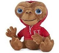 Peluche E.T extraterrestre 28 cm avec veste rouge - Edition speciale - Set doudou + carte offerte - Enfant - Adulte