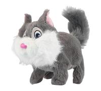 Peluche Écureuil Peluche Interactive qui Marche | Doudou Électrique pour et Ados, Jouet Doux et Réconfortant avec Déplacement Automatique Gris