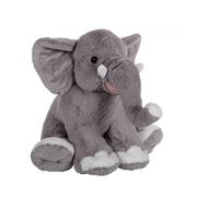 Peluche - éléphant assis - 50 cm gris TU
