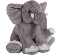 Peluche - éléphant assis - 50 cm gris TU