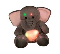 Peluche Éléphant Avec Lumière LED - Jouets Mignons | Veilleuse En Forme D'animal En Peluche Câlin Pour , Adultes, Filles, Garçons, Salon, Chambre À Coucher, Étagère, Bureau, Voiture, Fête Des E