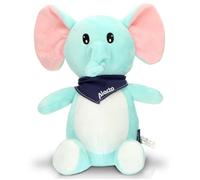 Peluche éléphant avec veilleuse et sons apaisants - Alecto - BC350 - Bleu