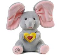 Peluche Éléphant Flappy - Jouet Électrique Interactif Musical Apaisant pour Bébé