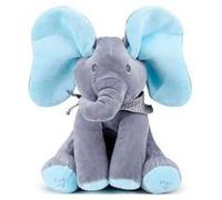 Peluche éléphant FONGWAN poupée parlant chantant Jouet Peek A Boo - Bleu 30cm bleu gris G