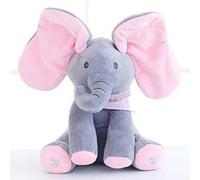 Peluche éléphant FONGWAN poupée parlant chantant Jouet P Boo - Rose 30cm rose gris G
