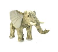 Peluche Elephant Gris Debout 40 Cm - Animaux D'afrique - Wild