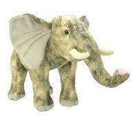 Peluche elephant gris debout 40 cm - animaux d'afrique - wild Gris G