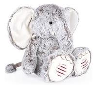 Peluche elephant gris et rouge 25cm Rose G