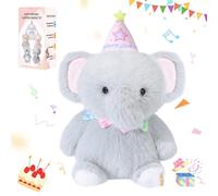 Peluche Éléphant Interactif Anniversaire 25cm Chante et Danse pour Enfants