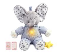 Peluche Éléphant Qui Respire Doudou Qui Respire avec Lumières et Musique | Jouets Musicale Interactifs, Découvertes Sensorielles, Enregistrement, Réglage du Volume, Cadeau de Naissance Fille Garçon
