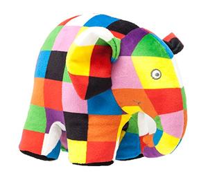 Peluche Elmer l'éléphant de Rainbow Designs - jouet Elmer l'éléphant super doux pour tout-petits et bébés, vif et coloré, aide à apprendre les couleurs