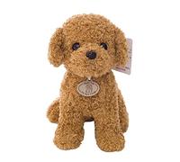 Peluche en Chiens - Chien Caniche en Peluche - Doux Chiens en Peluche Simulation Animaux Peluche Jouet Douce Animaux Coussin Décoration Oreiller pour Adultes Enfants Maison Chambre Décoration, 25cm