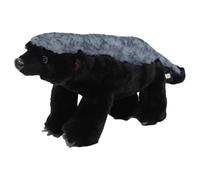 Peluche en forme de blaireau de miel - Animal africain réaliste, figurine en peluche noire et moelleuse | Grande peluche réaliste avec fourrure texturée, affichage en étagère pour la maison