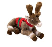 Peluche en forme de cerf - Rembourrage en coton moelleux de qualité supérieure, design mignon de position assise, apporte confort, , détente, cadeau de compagnie parfait pour les , les