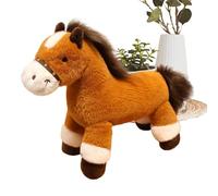 Peluche en forme de cheval | Animal de l'Année du Cheval 2026, Peluche Animali Personaggi Cartoon | Pour Adultes Enthousiastes Équestres Maison Bureau Chambre Étagère Fête Nouvel An Chinois