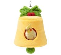 Peluche en forme de cloche de Noël, nid d'oiseau en cage lit de repos en | Maison-nid d'hiver chaud pour perroquet, ara, et inséparable perruche ondulée, calopsitte, cacatoès