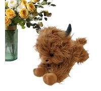 Peluche en forme de vache des Highlands, en peluche, réaliste et douce, mignonne, pour canapé, comme compagnon pour filles, adultes, famille